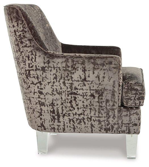Ashley Furniture Gloriann Accent Chair with plush fabric and modern design, featuring a cozy, stylish seating option for living rooms.