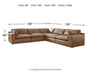 Ashley Furniture Emilia sectional sofa with plush fabric and modern design, shown in a stylish living room setting.