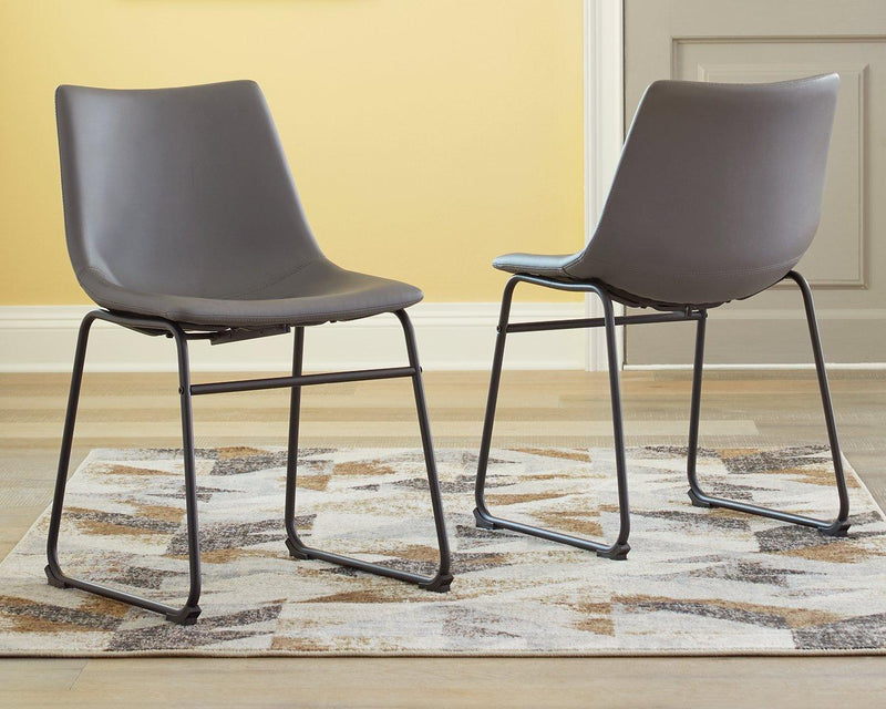 Ashley Furniture Centiar dining chair with wooden legs and upholstered seat, modern design for dining rooms.