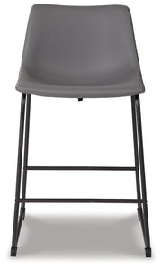 Ashley Furniture Centiar counter height bar stool with wooden legs and upholstered seat, ideal for kitchen or bar area.