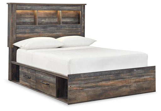 Ashley Furniture Drystan Youth Bed with two storage drawers, showcasing sturdy frame and convenient storage in a children's bedroom setup.