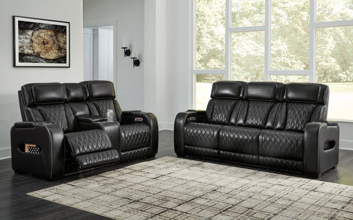 Ashley Boyington living room set with sofa and armchair, featuring plush cushions and contemporary design for comfortable home seating.