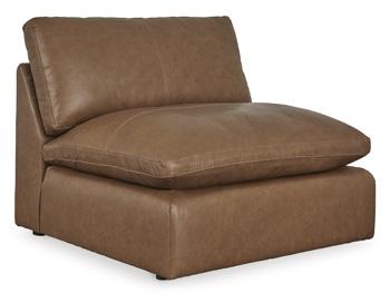 Ashley Furniture Emilia Sectional sofa with plush fabric, featuring multiple cushions and a modern L-shape design in neutral tones.