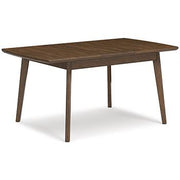 Ashley Furniture Lyncott Dining Extension Table with a sleek wooden surface and sturdy legs, perfect for family meals.