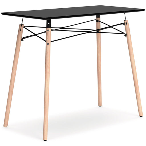 Ashley Furniture Jaspeni home office desk with a sleek wood finish and spacious surface for workspace and organization.