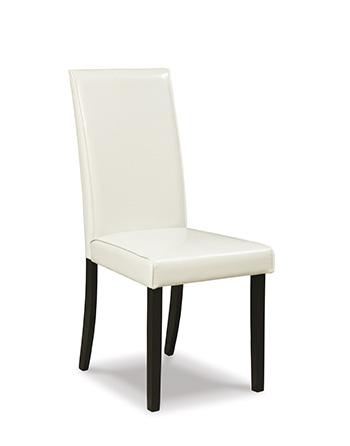Ashley Furniture Kimonte Dining Chair with upholstered seat and wooden legs, showcasing a modern design for dining rooms.