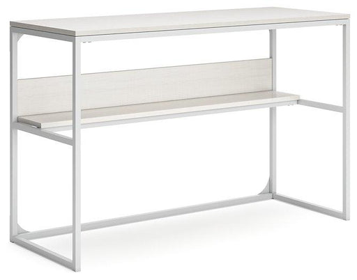 Ashley Furniture Deznee home office desk with a modern wood finish and spacious workspace for productivity.