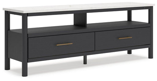 Ashley Furniture Cadmori 72-inch TV stand entertainment center with storage shelves and modern wood finish.