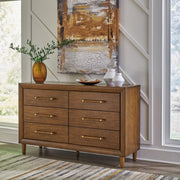 Ashley Furniture Lyncott dresser and mirror set featuring a wooden dresser with a matching mirror and modern design.