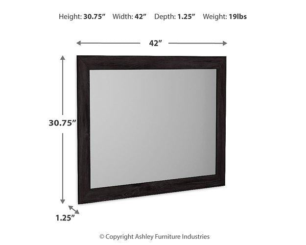 Ashley Furniture Belachime bedroom mirror with a sleek frame, ideal for adding style and functionality to your bedroom decor.