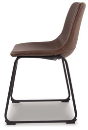 Ashley Furniture Centiar dining chair with upholstered seat and wooden legs, stylish and comfortable for dining rooms.