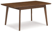 Ashley Furniture Lyncott Dining Extension Table with wooden surface and sturdy legs, perfect for family meals and gatherings.