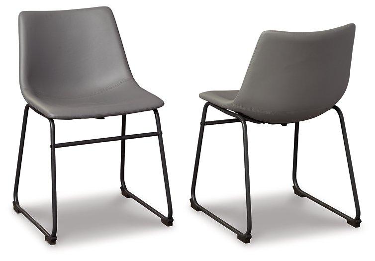 Ashley Furniture Centiar dining chair with upholstered seat and wooden legs, modern design for dining rooms.