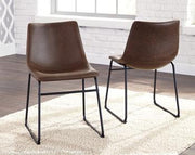 Ashley Furniture Centiar dining chair with wooden legs and upholstered seat, modern design suitable for dining rooms.