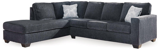 Ashley Furniture Altari sectional with chaise, showcasing a modern fabric sectional sofa with plush cushions and a spacious chaise lounge.