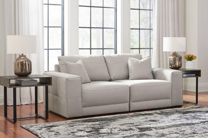 Ashley Furniture Next-Gen Gaucho Sectional Loveseat with plush cushions and modern design in a spacious living room setting