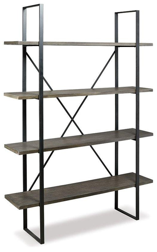 Ashley Furniture Gilesgrove Bookcase with multiple shelves and a classic wooden finish for stylish home storage.