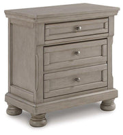 Ashley Furniture Lettner Nightstand with a dark wood finish, featuring a single drawer and open shelf for bedroom storage.