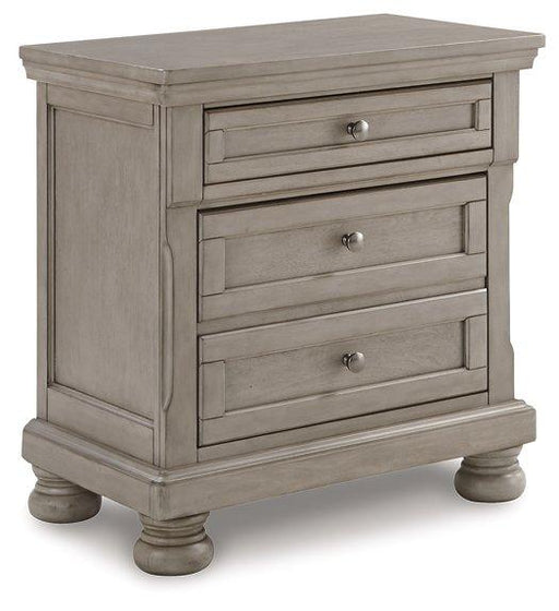 Ashley Furniture Lettner Nightstand with a dark wood finish, featuring a single drawer and open shelf for bedroom storage.