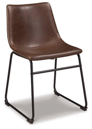 Ashley Furniture Centiar dining chair with upholstered seat and wooden legs, designed for modern dining room comfort.