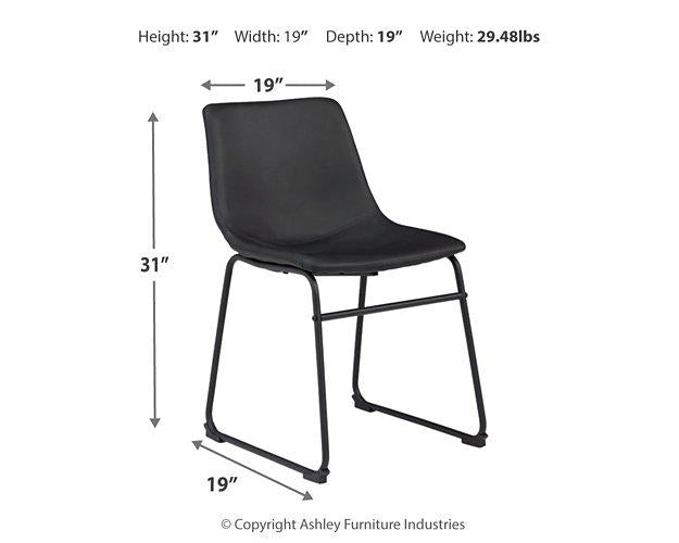 Ashley Furniture Centiar Dining Chair with upholstered seat and wooden legs, modern design for dining room decor.