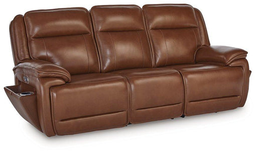 Healy Pier Power Reclining Sofa by Ashley Furniture, featuring plush cushions and a modern design in a neutral fabric.