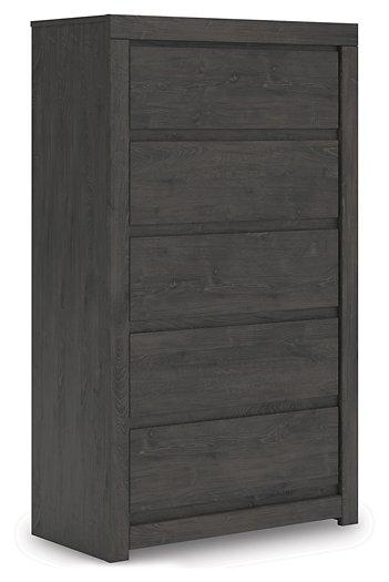 Ashley Furniture Fraluna chest of drawers with four spacious drawers and wooden finish, ideal for bedroom storage.
