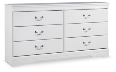 Ashley Furniture Anarasia Dresser with multiple drawers and a dark finish, detailed wood grain visible in the image.