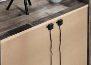 Ashley Furniture Derekson nightstand with USB ports, featuring a modern wood finish and two drawers for bedroom storage.