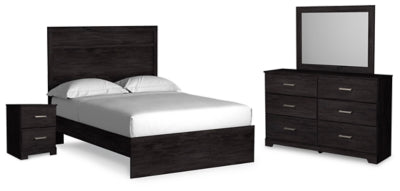 Ashley Furniture Belachime bedroom set with a stylish bed frame, matching nightstands, and dresser in a modern design.