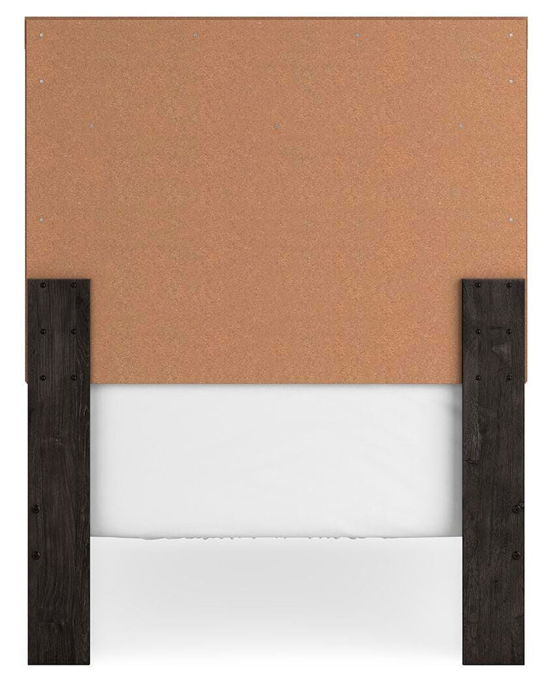 Ashley Furniture Belachime bedroom set featuring a bed frame with matching nightstands and dresser in a modern design.