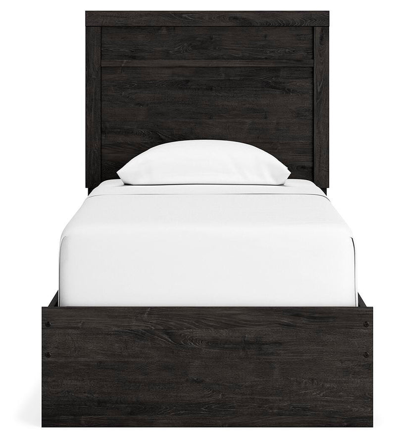 Ashley Furniture Belachime bedroom set featuring a modern bed with a headboard, nightstands, and coordinated bedroom furniture.