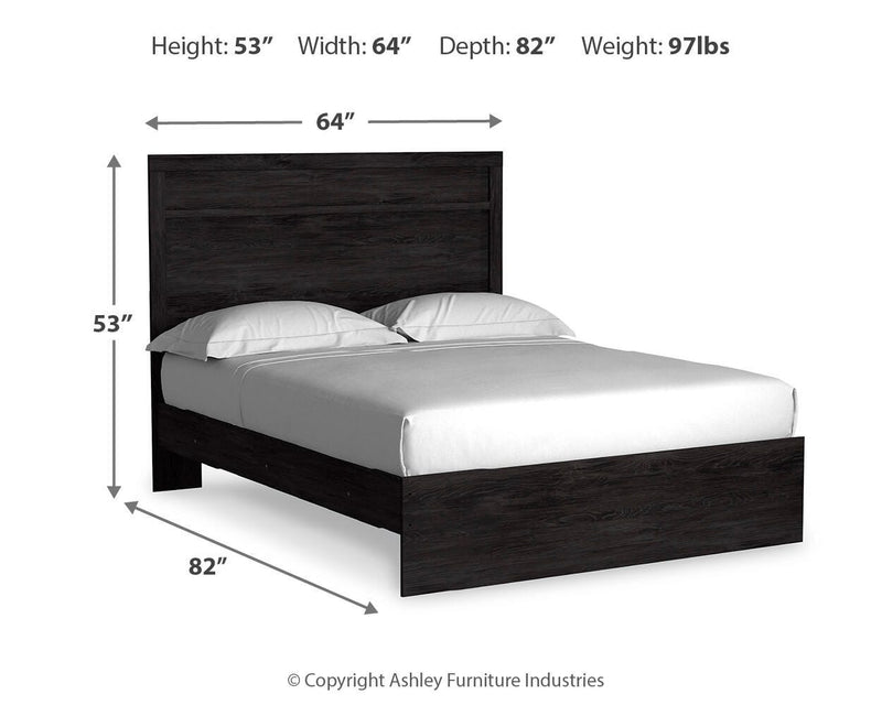 Ashley Furniture Belachime bedroom set with a bed, dresser, and nightstands in a classic design, showcased in a stylish bedroom setup.