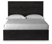 Ashley Furniture Belachime Bed with headboard and frame, shown from a front-on angle in a warm wood finish.