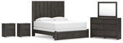 Ashley Furniture Fraluna bedroom set featuring a modern bed frame, matching nightstands, and coordinated bedroom furniture.