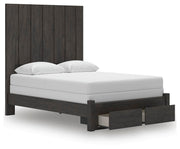 Ashley Furniture Fraluna bedroom set featuring a bed, matching nightstands, and dresser in a modern bedroom arrangement.