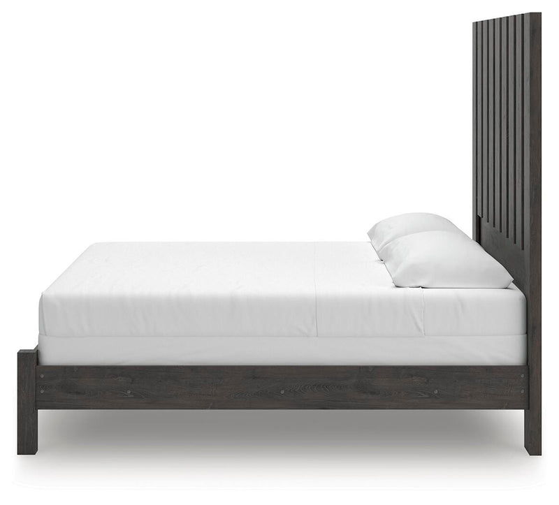 Ashley Furniture Fraluna bedroom set with a modern bed frame, matching nightstands, and stylish bedroom decor.