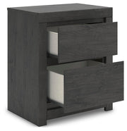 Ashley Furniture Fraluna bedroom set with a stylish bed frame, matching nightstands, and a cozy, modern bedroom design.