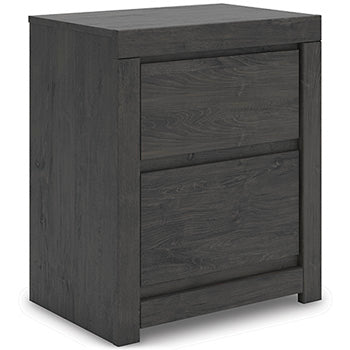 Ashley Furniture Fraluna bedroom set featuring a stylish bed frame, matching nightstands, and coordinated bedroom furniture.
