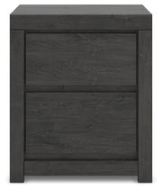 Ashley Furniture Fraluna bedroom set featuring a modern bed frame with a headboard and matching nightstands in a stylish bedroom setup.