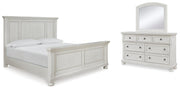 Ashley Furniture Robbinsdale bedroom set featuring a bed frame, nightstands, and dresser in a modern wood finish.