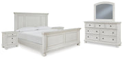 Ashley Furniture Robbinsdale bedroom set featuring a bed, nightstands, and dresser in a modern, stylish bedroom decor.