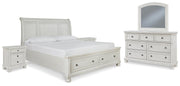Ashley Furniture Robbinsdale bedroom set featuring a stylish bed frame, matching nightstands, and coordinated bedroom furniture.