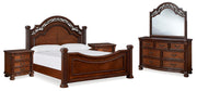 Ashley Furniture Lavinton bedroom set featuring a modern bed frame, matching nightstands, and a coordinated dresser with sleek design.