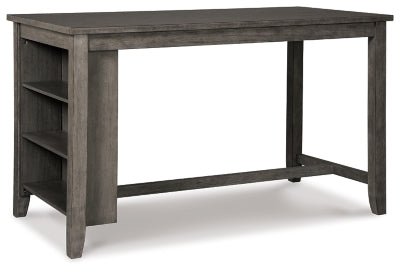 Ashley Furniture Caitbrook counter height dining table with wooden tabletop and sturdy legs, perfect for casual dining spaces.