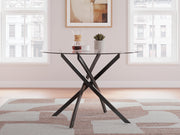 Ashley Furniture Pharwynn dining table with a sleek wood finish and sturdy legs, perfect for modern dining rooms.