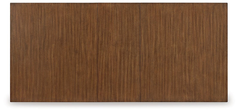 Ashley Furniture Lyncott Dining Extension Table with sleek wooden surface and extension leaf, ideal for versatile dining spaces.