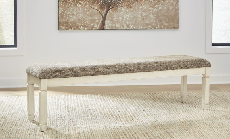 Ashley Furniture Bolanburg dining room set with a wooden table and matching chairs, ideal for a stylish dining space.