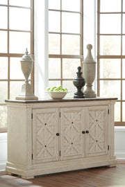 Ashley Furniture Bolanburg dining room set with a wooden table and matching chairs, stylish and functional for dining spaces.