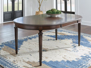 Ashley Furniture Lavinton Dining Extension Table, wooden dining table with extendable leaves and a modern design.